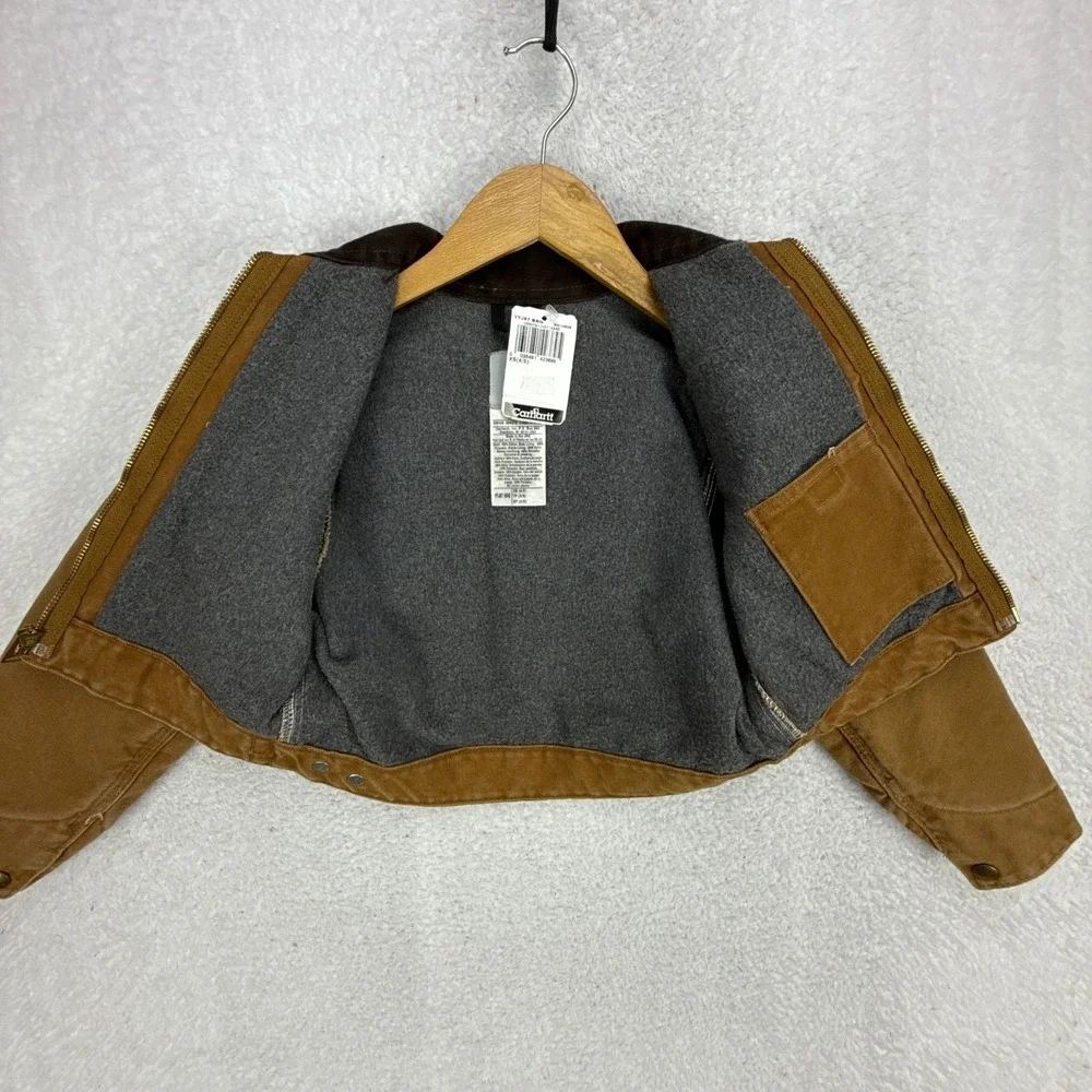 Carhartt Detroit Jacket Fleece Lined Youth‎ XS (4/5) YYJ97 BRN Brown NWT NOS